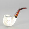 Meerschaumpfeife Altinay Türkei halbtransparentes Mundstück Silberrand hochverziert
