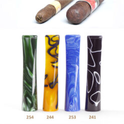 Zigarrenspitze in 22 Farben, Gesamtlänge 97,0 mm, Durchmesser 20,5 mm. Für Zigarrendurchmesser 15, 16, 17, 18 und 19 mm.