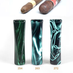 Zigarrenspitze in 26 Farben, Gesamtlänge 75,0 mm, Durchmesser 18,0 mm. Für Zigarrendurchmesser 15, 16 und 17 mm.