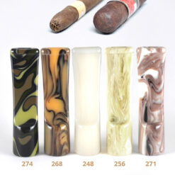 Acryl-Zigarrenspitze in 21 Farben, Gesamtlänge 75,0 mm, Durchmesser 18,0 mm. Für Zigarrendurchmesser 15, 16 und 17 mm.