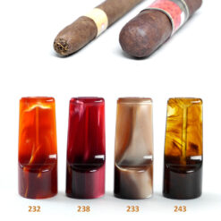 cigar holder 16 colours, total lenght 55,0 mm, diameter 22,0 mm. For cigar diameters 15, 16, 17, 18, 19, 20 and 21 mm.
